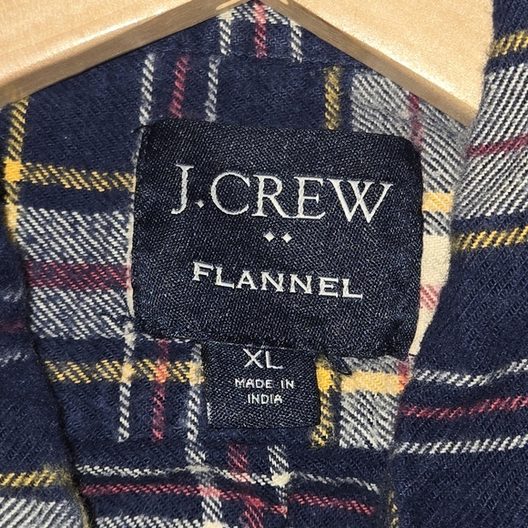 J. Crew Plaid Flannel Xl Men's Button Down Shirt - Blue - Picture 3 of 11